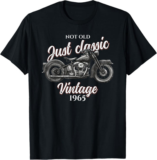60th Birthday Man Motorcycle Biker Biker 1965 T-Shirt - T-Shirt | Black