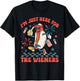 Just Here For The Wieners 4th Of July Patriotic Men Women T-Shirt - T-Shirt | Black