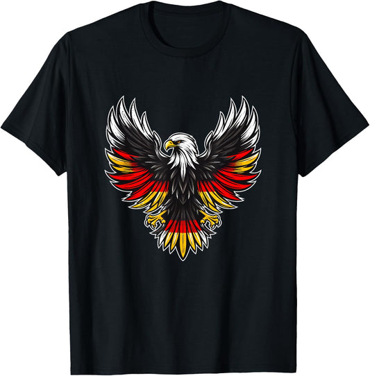 German Flag Eagle , Black, S T-Shirt - T-Shirt | Black