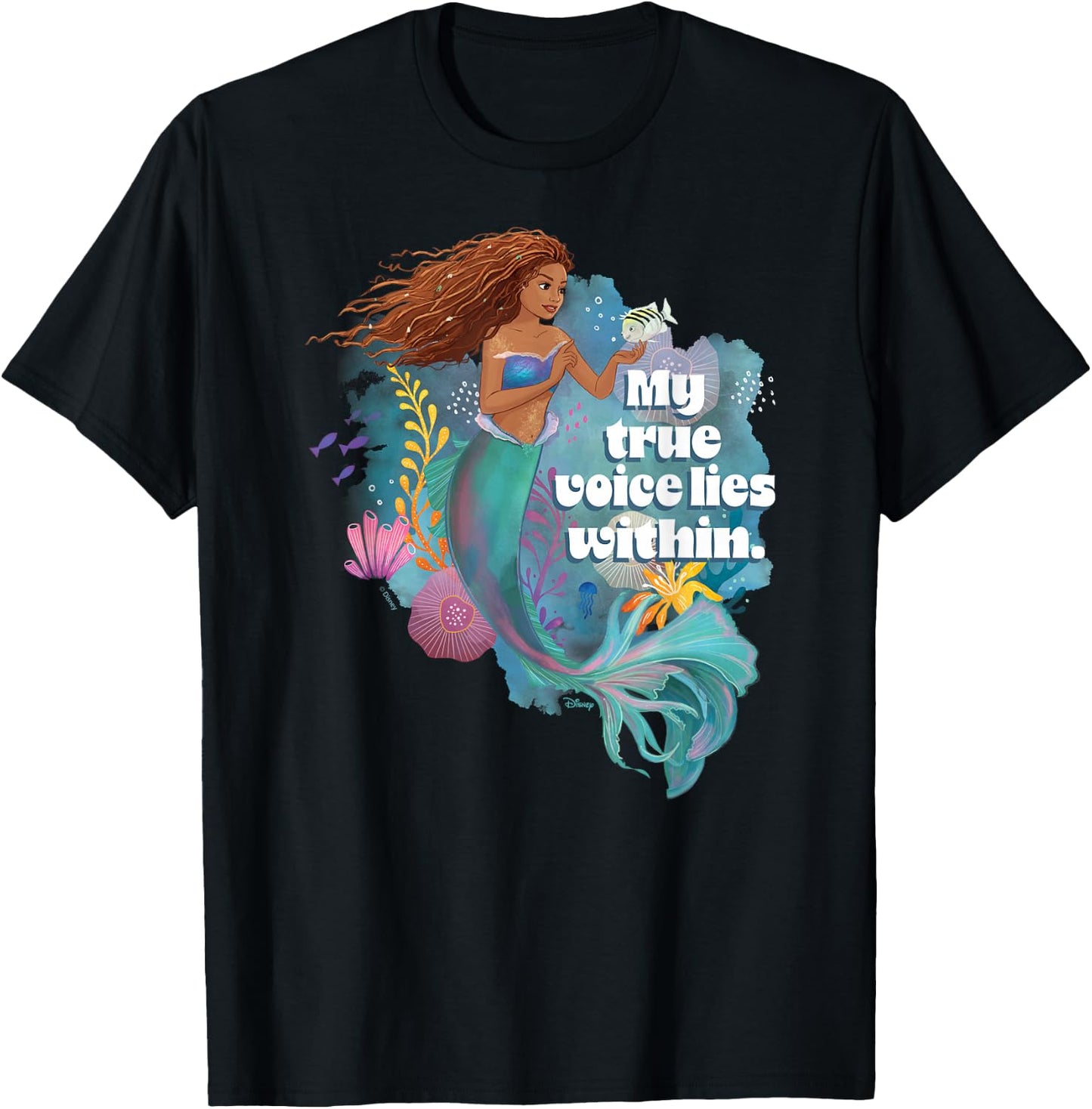 Little Mermaid - True Voice Lies Within T-Shirt - T-Shirt | Black