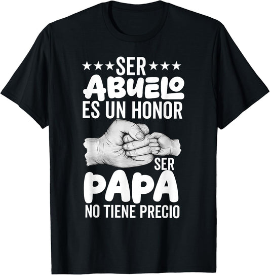 Dia Del Padre Camiseta para Un Papa En Espanol Regalo Papi T-Shirt - T-Shirt | Black