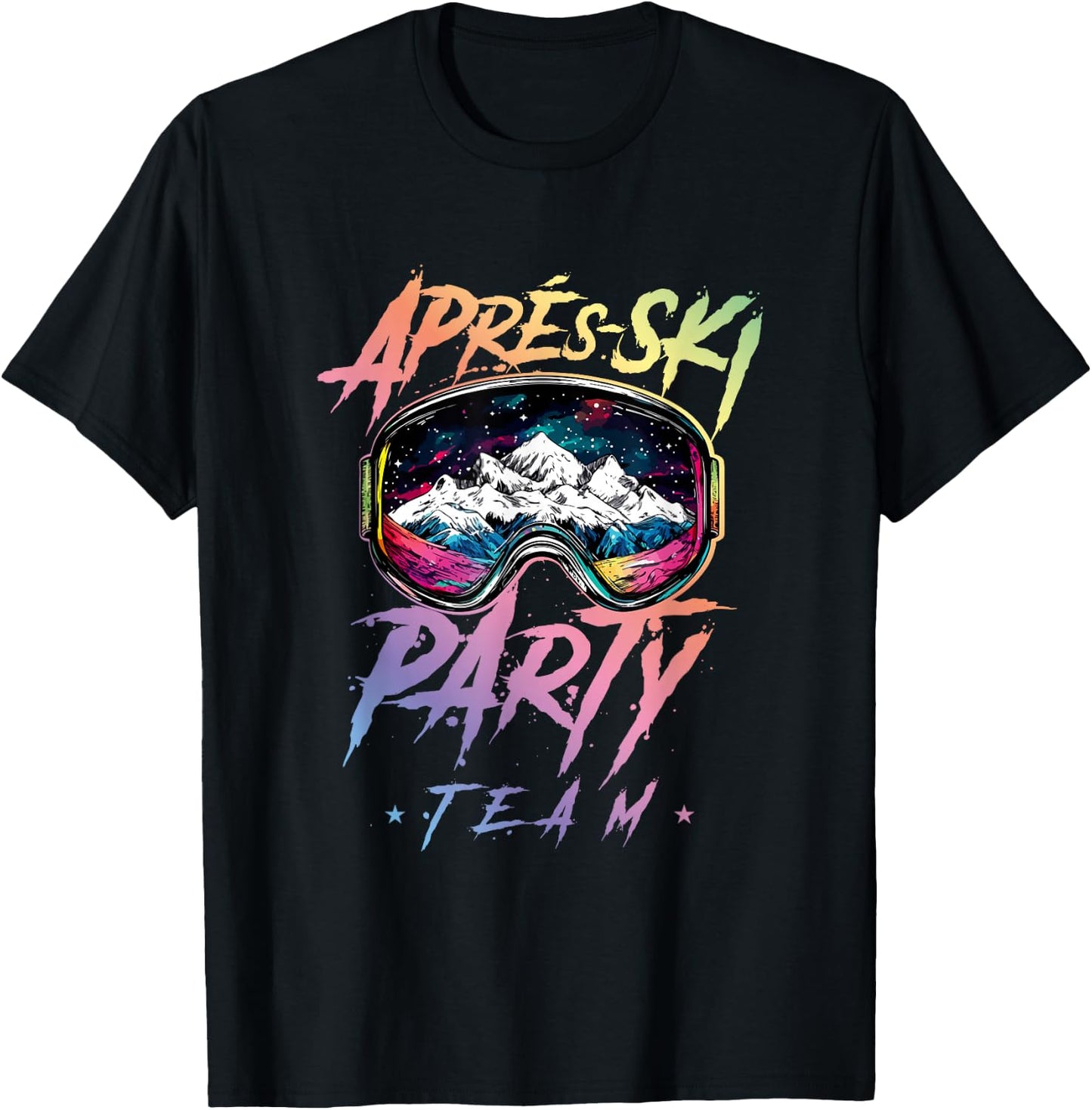 Apres Ski Party Team 2026 | Colorful T-Shirt - T-Shirt | Black
