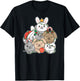 Bunny Christmas Tree Funny Animal Christmas T-Shirt - T-Shirt | Black