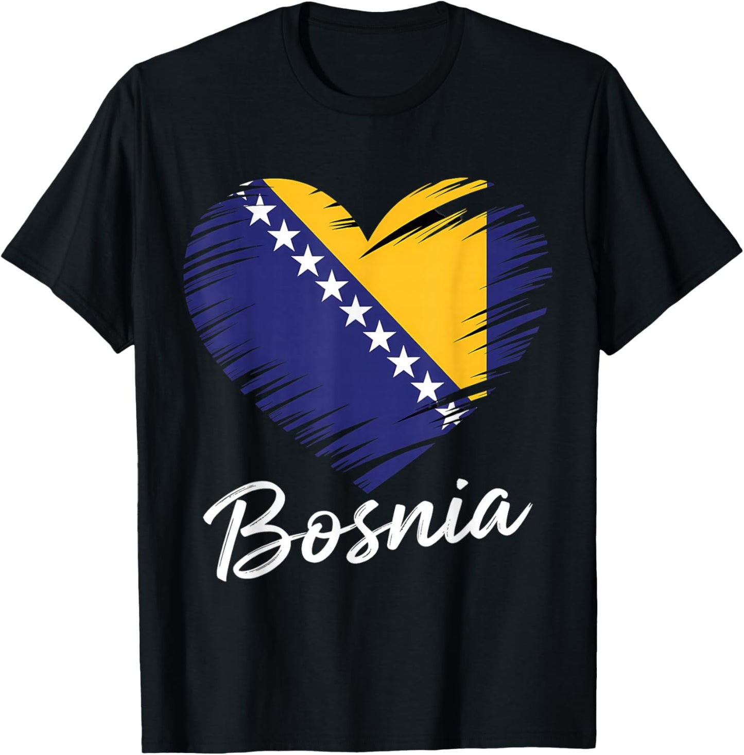 Bosnien und Herzegowina Flagge Bosnische Wurzeln T-Shirt - T-Shirt | Black