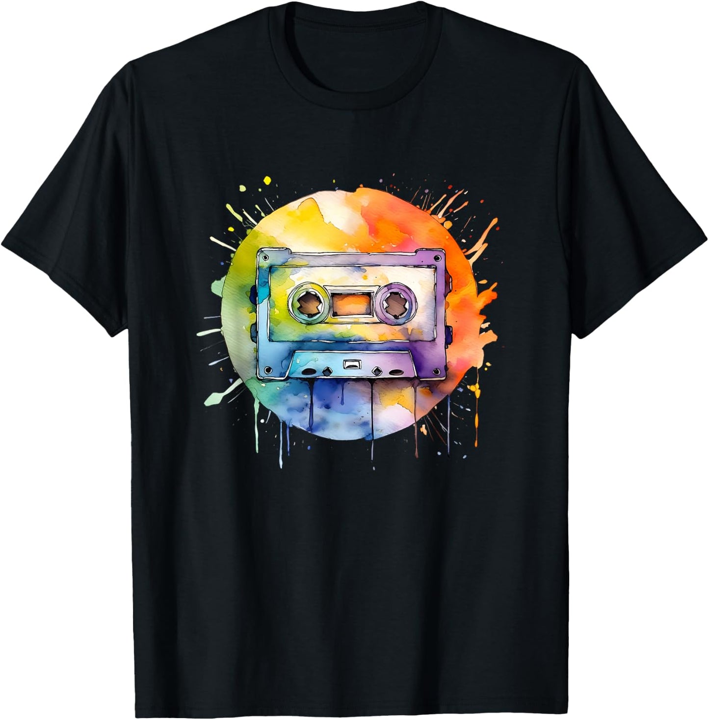 Cassette Tape Nostalgic Mixtape Music Graphic T-Shirt - T-Shirt | Black