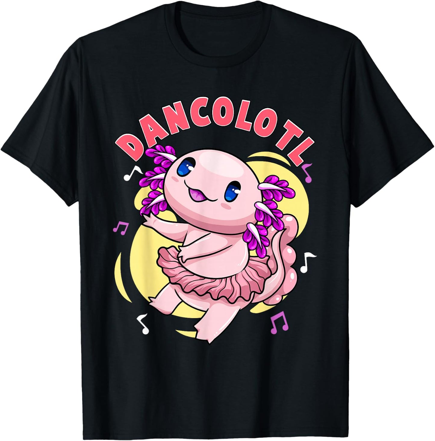 Dancolotl Kawaii Axolotl Dancing Axolotl Lover Ballet Dancer T-Shirt - T-Shirt | Black
