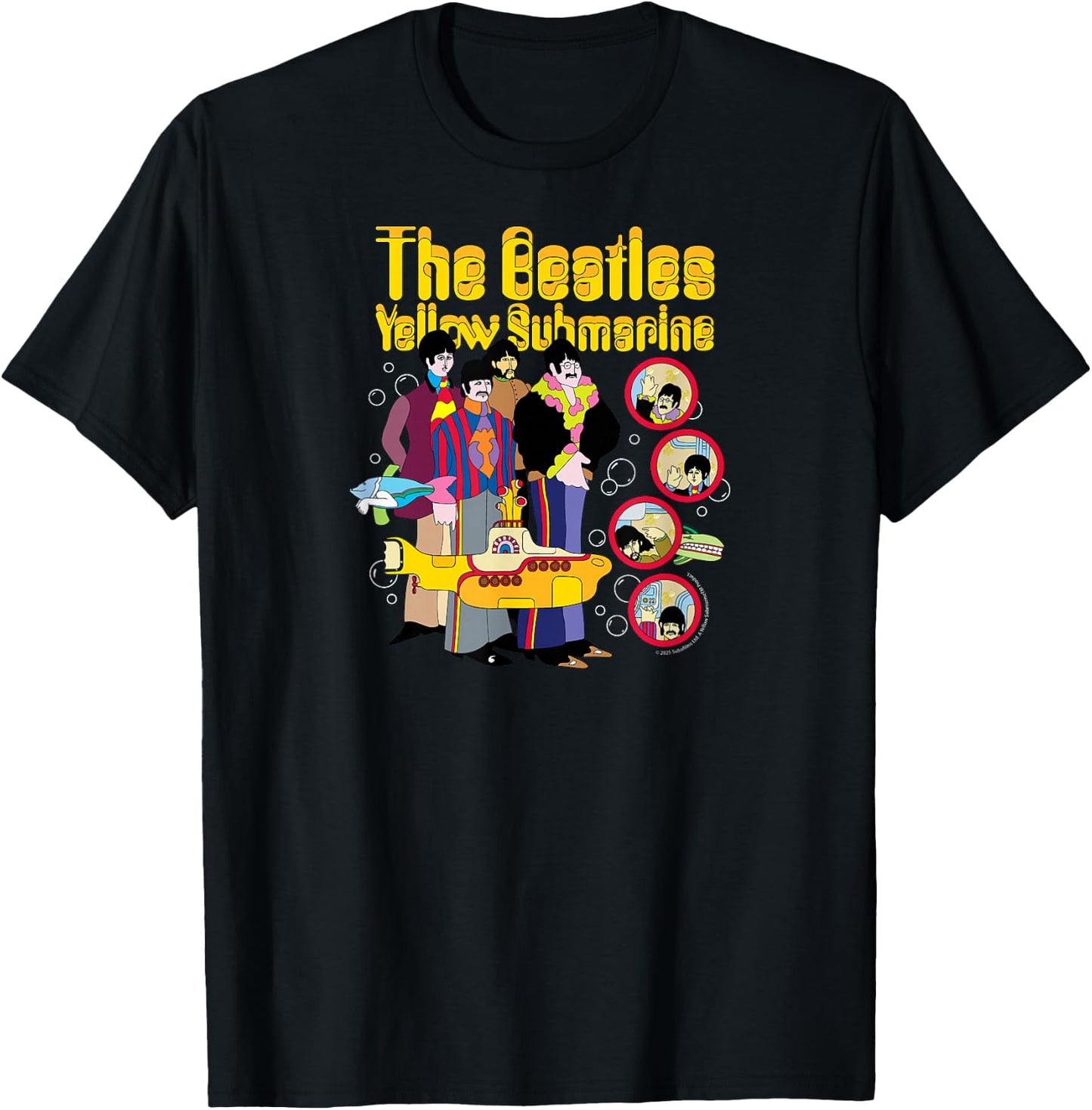 The Beatles - Yellow Submarine Adventure T-Shirt - T-Shirt | Black