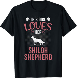 This Girl Loves Her Shiloh Shepherd Dog Lover T-Shirt - T-Shirt | Black