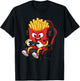 Fries Playing Video Games Funny Fast Food Kids Gamer Gears T-Shirt - T-Shirt | Black