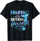 Mawmaw Of The Birthday Mermaid Family Matching Party Squad T-Shirt - T-Shirt | Black