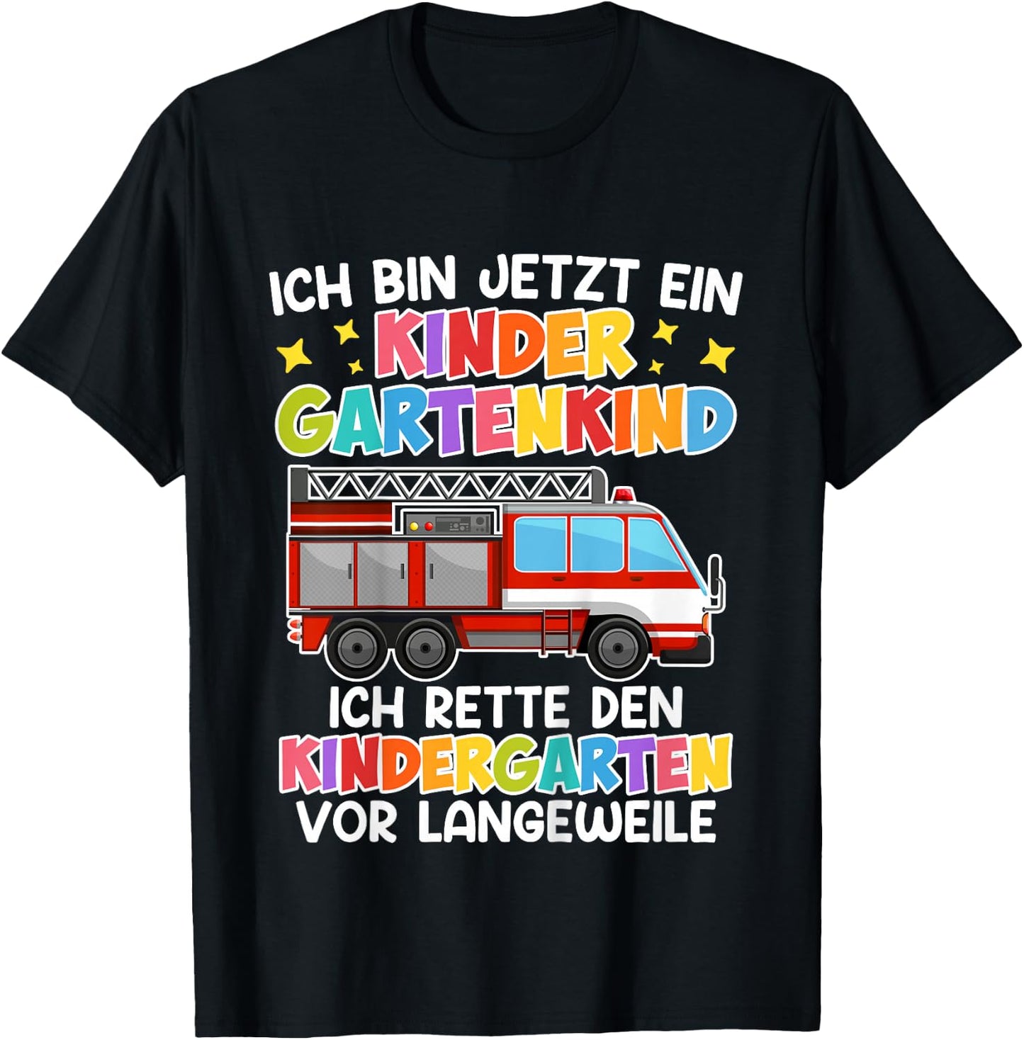 Ich bin jetzt ein Kindergartenkind Einschulung Kindergarten T-Shirt - T-Shirt | Black