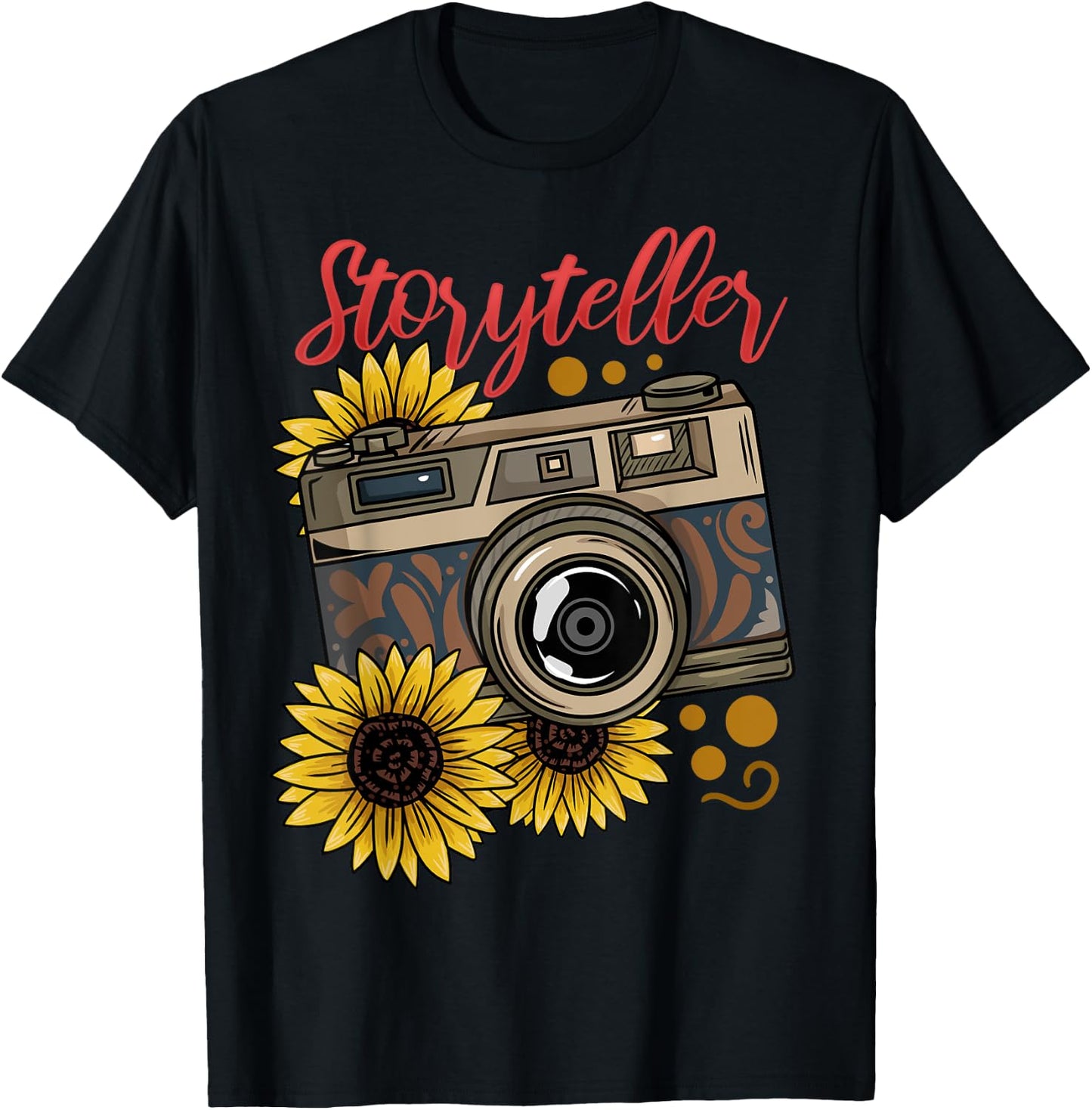 Photographer Photography Storyteller Camera Gift T-Shirt - T-Shirt | Black