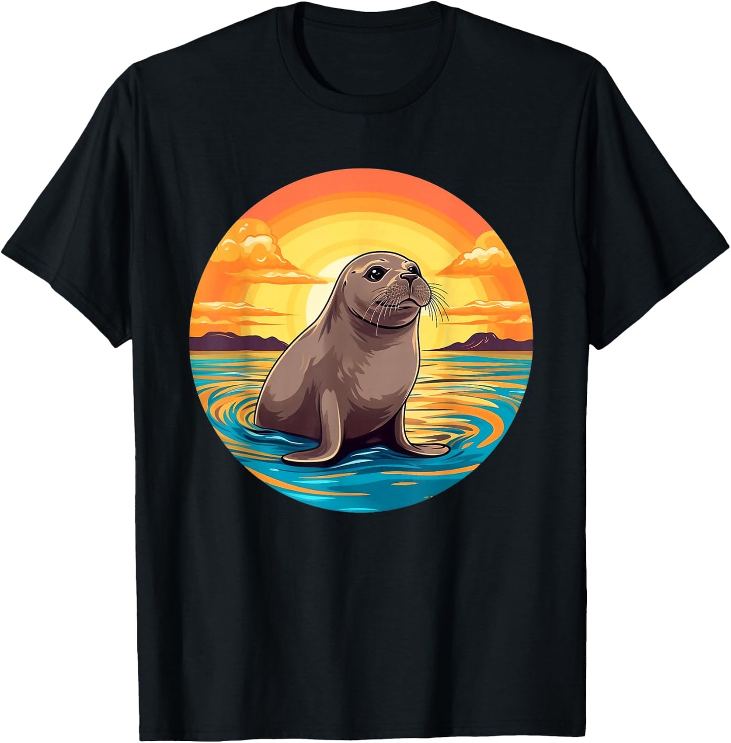 Cartoon Seal I Seal for Children T-Shirt - T-Shirt | Black
