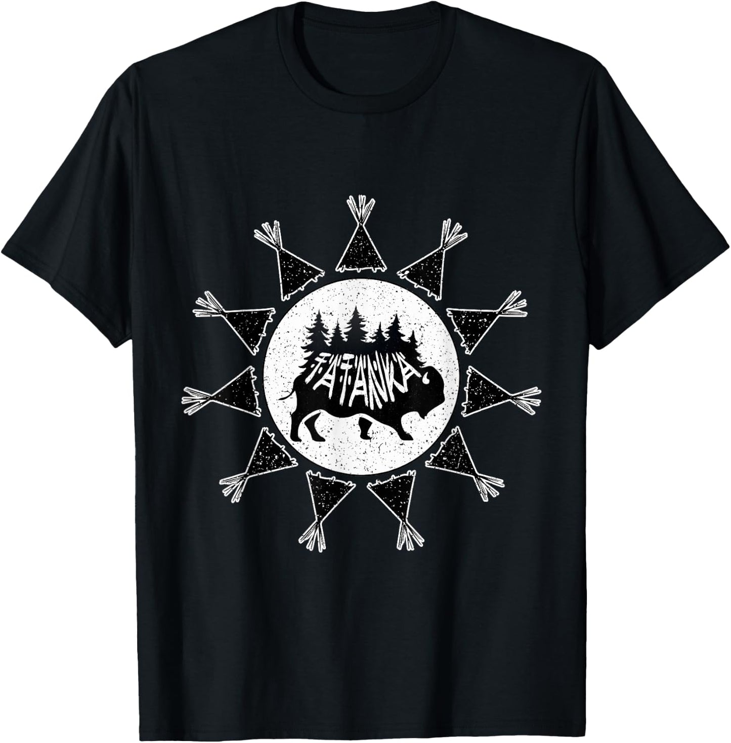 Oglala Lakota Sioux Indigenous Native Aerican Tribe T-Shirt - T-Shirt | Black