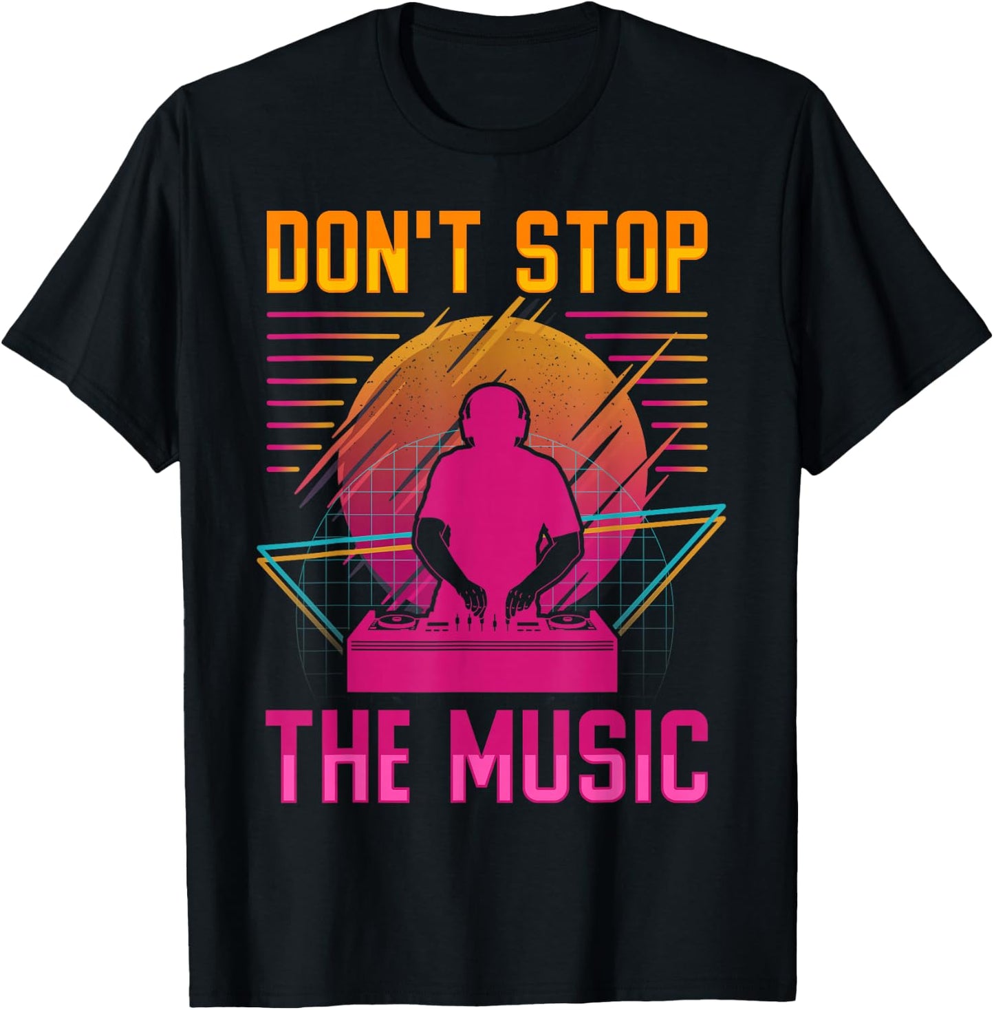 DJ Men's Children's Electro Synth House Disco , black, s T-Shirt - T-Shirt | Black