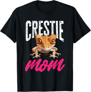 Crested Gecko Reptile - Crestie Mom T-Shirt - T-Shirt | Black