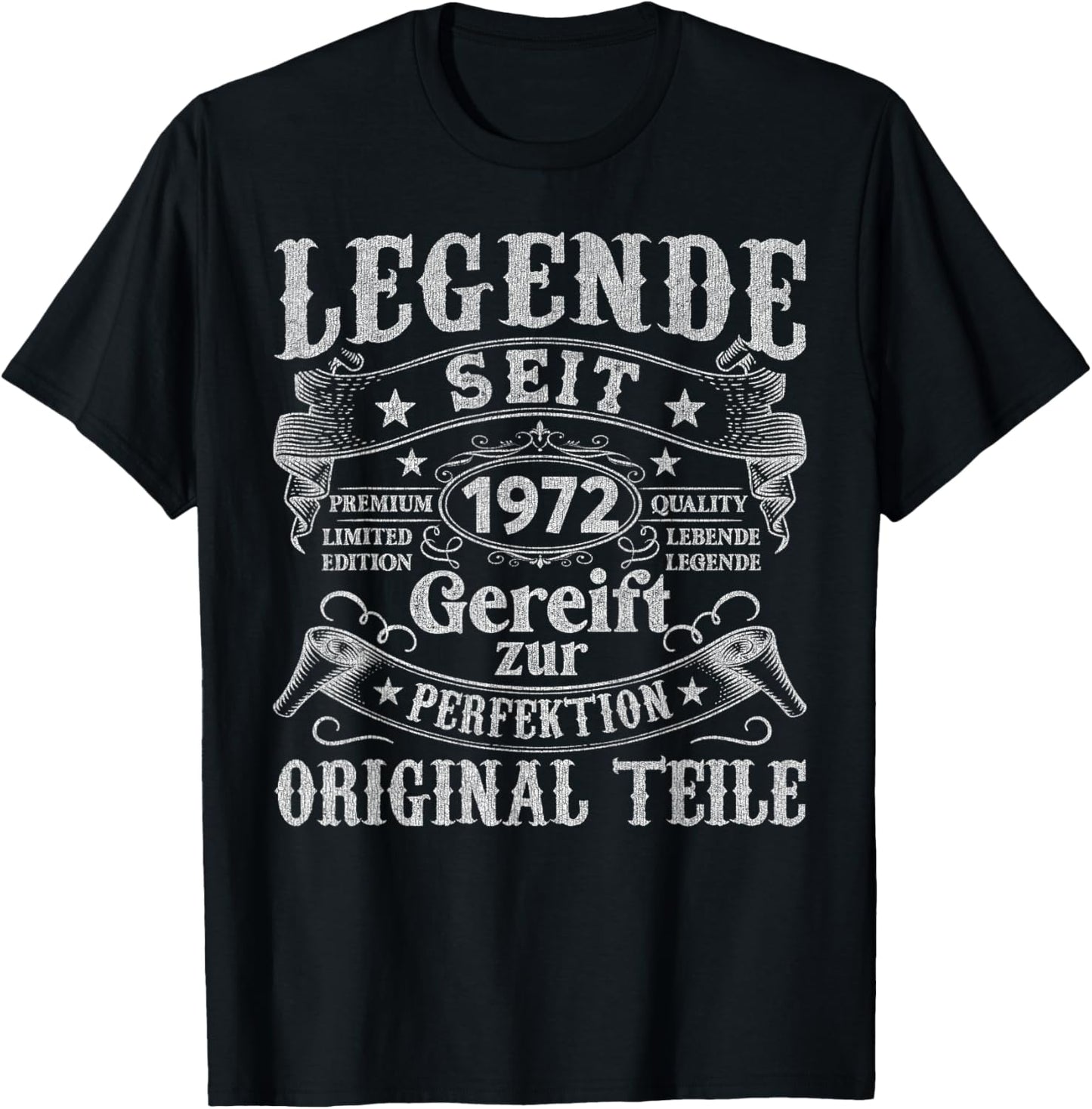 52. Geburtstag Mann Frau 52 Jahre 1972 Deko Lustig Geschenk T-Shirt - T-Shirt | Black