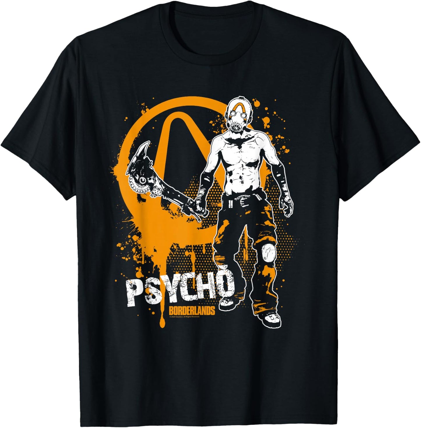 Borderlands Psycho Graffiti Symbol Gaming T-Shirt - T-Shirt | Black