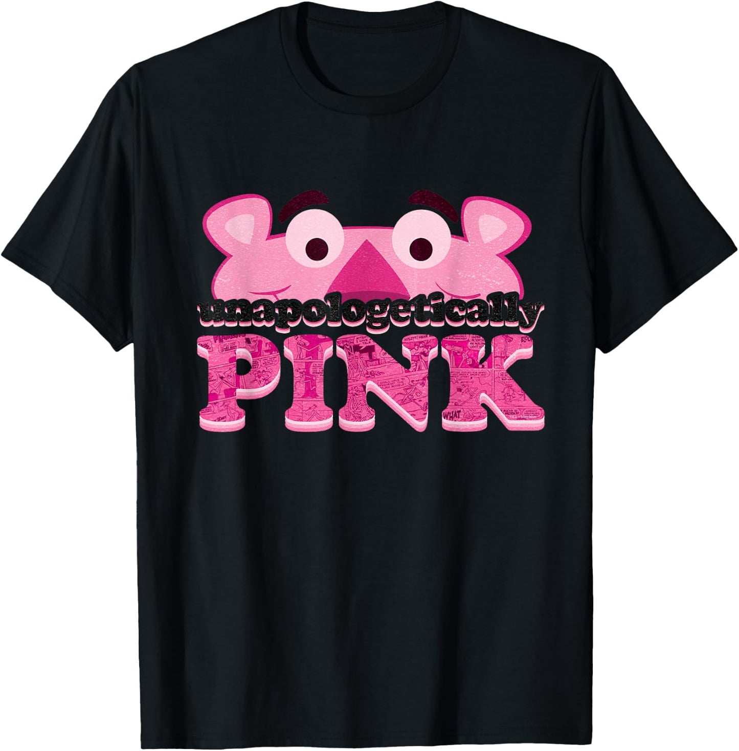 Pink Panther Unapologetically Pink T-Shirt - T-Shirt | Black