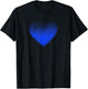 Blue Heart , black T-Shirt - T-Shirt | Black