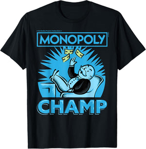 Monopoly Man Champ Money Toss Vintage Logo T-Shirt - T-Shirt | Black