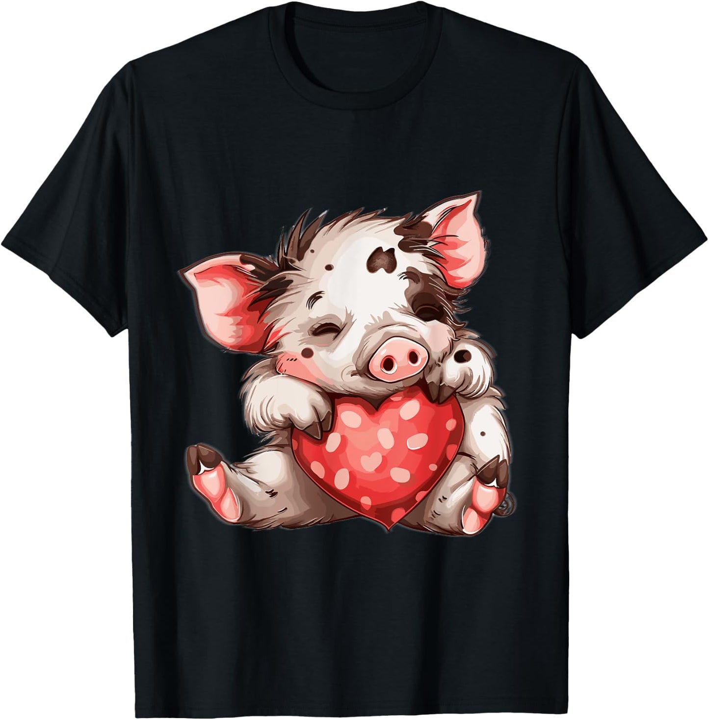 Kune Kune Pig Heart Kunekune Kune Kune Pig Girl T-Shirt - T-Shirt | Black