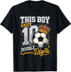 This Boy Now 10 Double Digits Soccer Funny 10th Birthday Kid T-Shirt - T-Shirt | Black