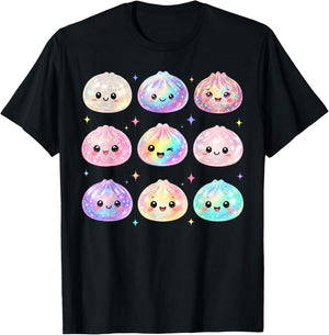 Kawaii Dumpling Cute Pastel Anime Dumpling Lovers Kids Girl T-Shirt - T-Shirt | Black