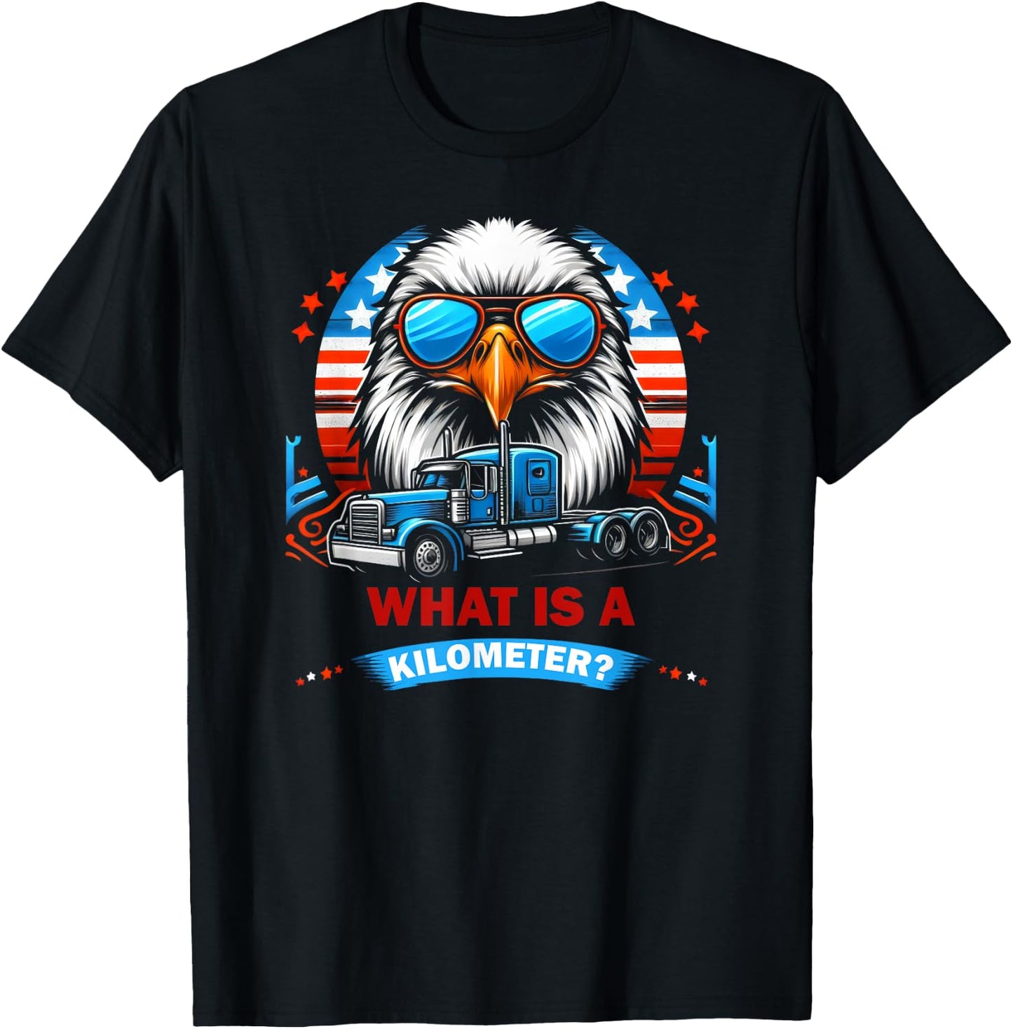 American Pride What is a Kilometer T-Shirt - T-Shirt | Black