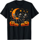 Happy Dancing Skeleton Halloween Pumpkin Women's T-Shirt - T-Shirt | Black