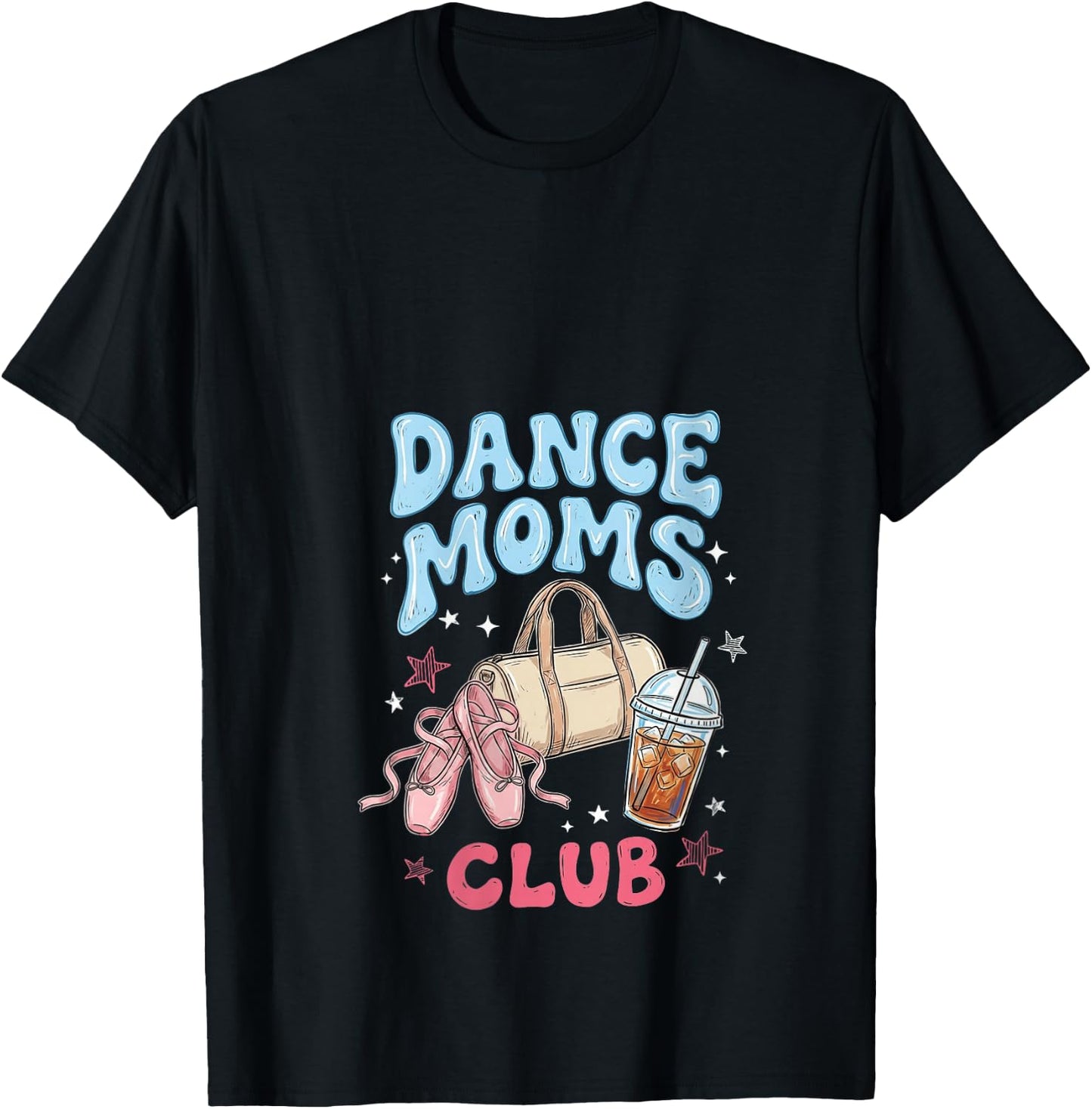 Women's Dance Moms Club Coquette Bow Mother's Day Dancing Mom Dancer V-Neck T-Shirt - T-Shirt | Black