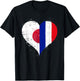 Flag Japan France Great for Proud Japanese French T-Shirt - T-Shirt | Black