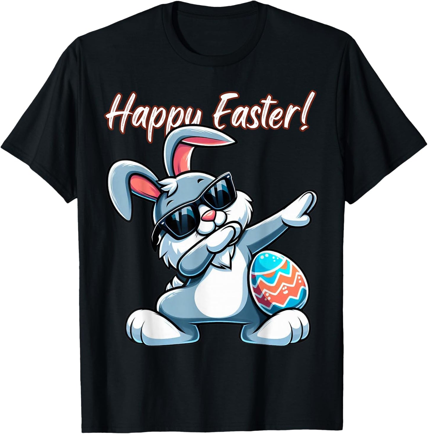 Dabbing Rabbit Easter Eggs Dab Boys Girls Kids Bunny T-Shirt - T-Shirt | Black