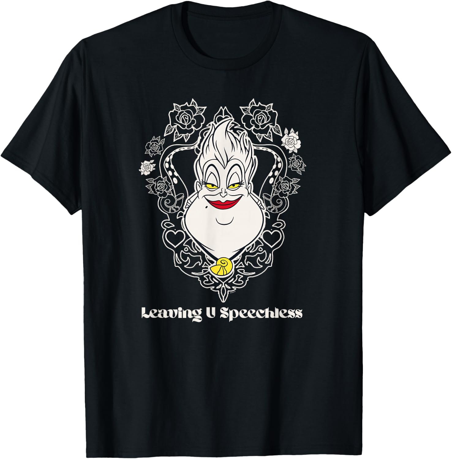 Disney Villains Ursula Little Mermaid Leaving U Speechless T-Shirt - T-Shirt | Black