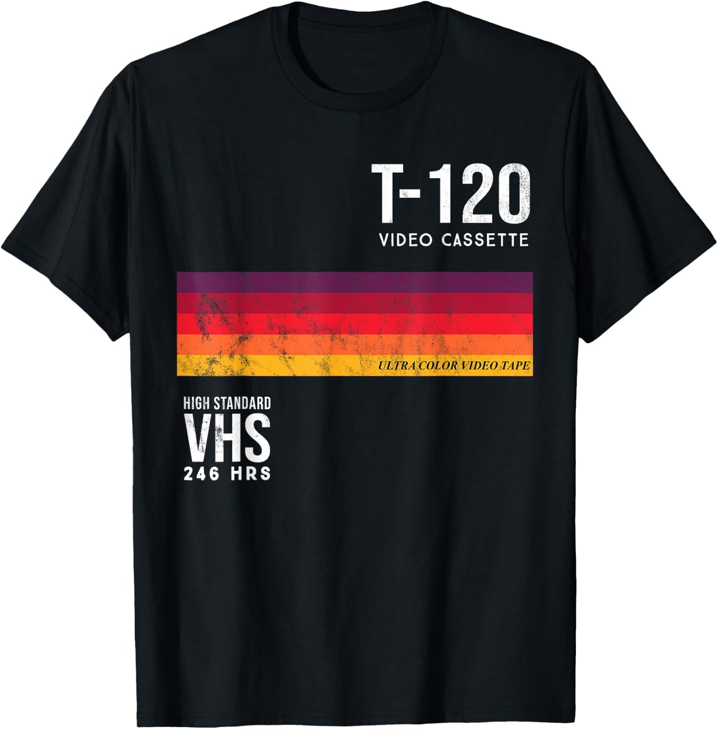 Vintage 80s VHS video cassette tape , Black, S T-Shirt - T-Shirt | Black