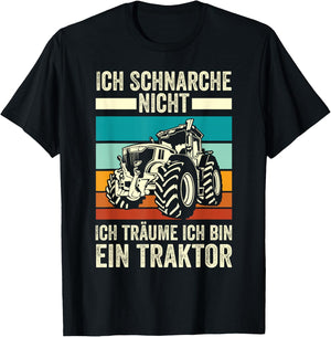 Landwirt Ich Träume Ich Bin Ein Traktor T-Shirt - T-Shirt | Black