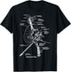 Space Satellite Antenna Diagram Chart Blueprint Retro Gift T-Shirt - T-Shirt | Black