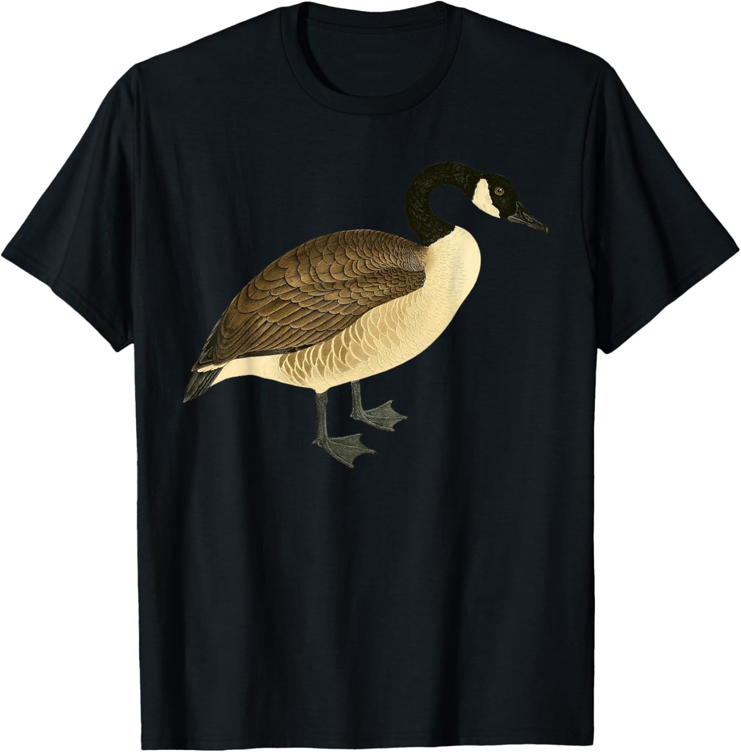 Goose Bird Cute Vintage Graphic Canadian Goose T-Shirt - T-Shirt | Black