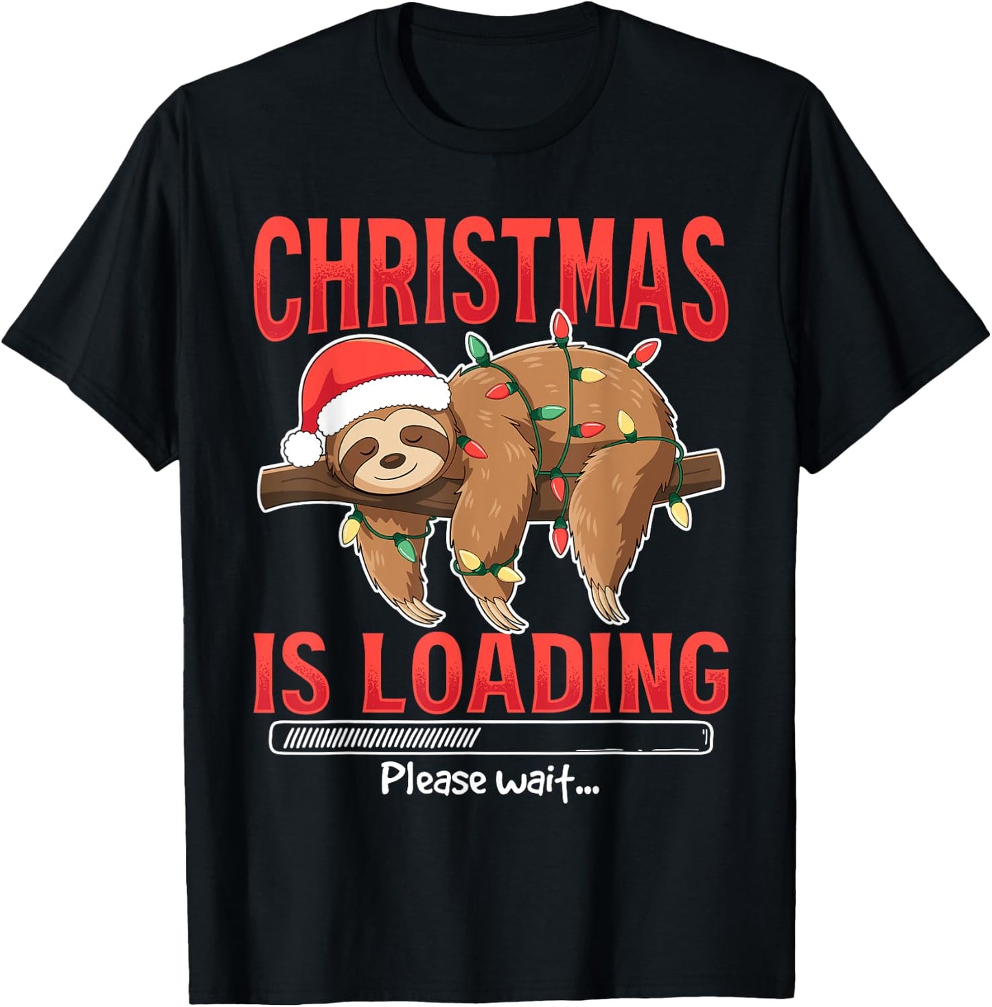 Sloth Christmas Animal Christmas is loading please wait …. T-Shirt - T-Shirt | Black