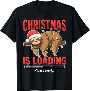 Sloth Christmas Animal Christmas is loading please wait …. T-Shirt - T-Shirt | Black