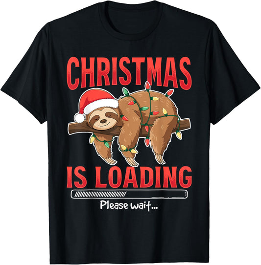 Sloth Christmas Animal Christmas is loading please wait …. T-Shirt - T-Shirt | Black