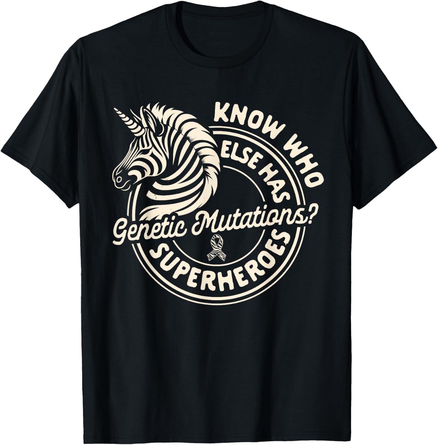 Rare Diseases Know Who Has Genetic Mutations Superheroes T-Shirt - T-Shirt | Black