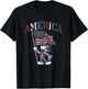 Disney Mickey Mouse with American Flag USA Fourth of July T-Shirt - T-Shirt | Black