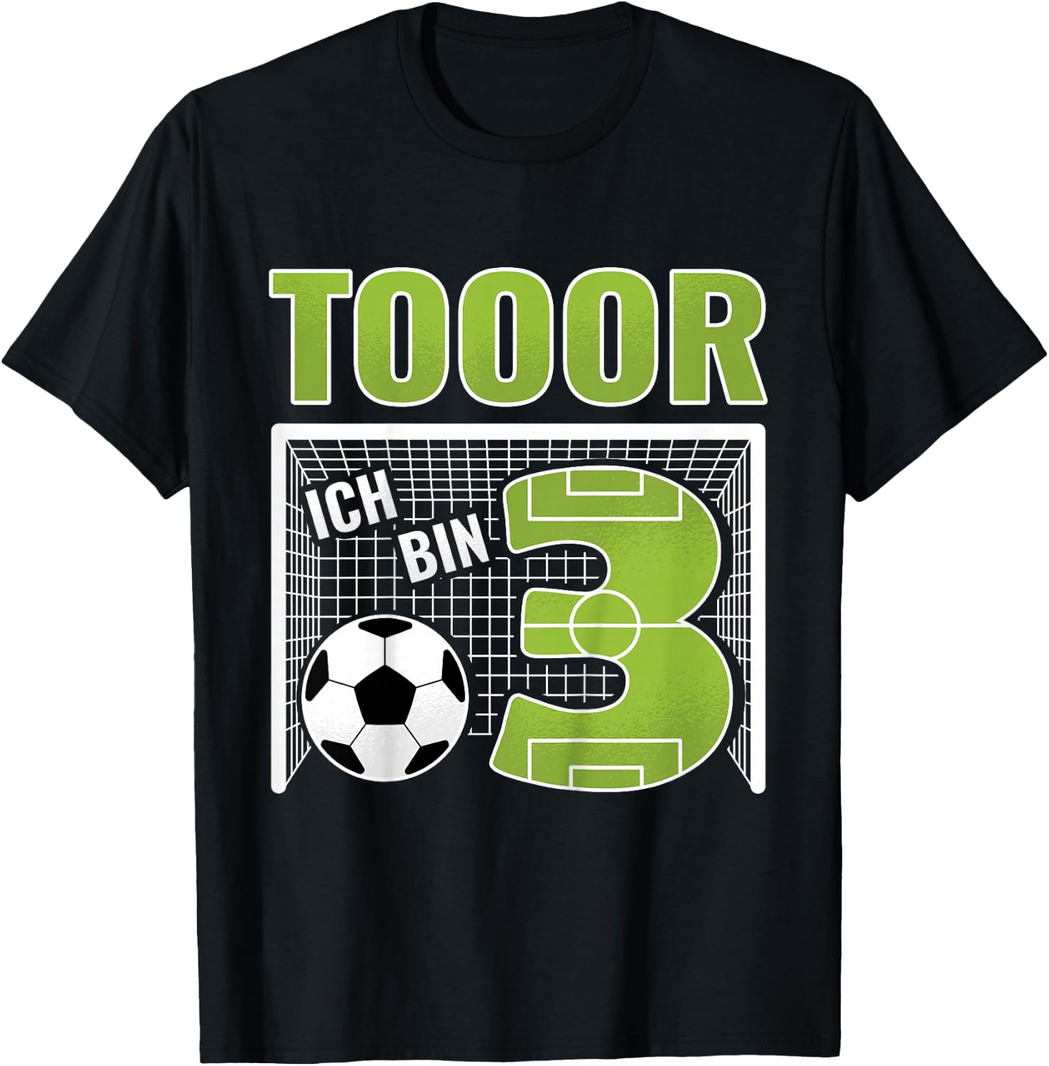 Children's with German Text "Ich bin 3 Jahre Geburtstag" (Ich bin 3 Years) Birth, black T-Shirt - T-Shirt | Black