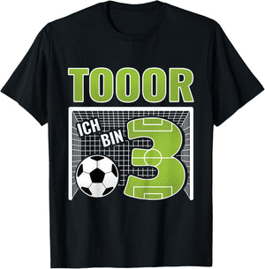 Children's with German Text "Ich bin 3 Jahre Geburtstag" (Ich bin 3 Years) Birth, black T-Shirt - T-Shirt | Black