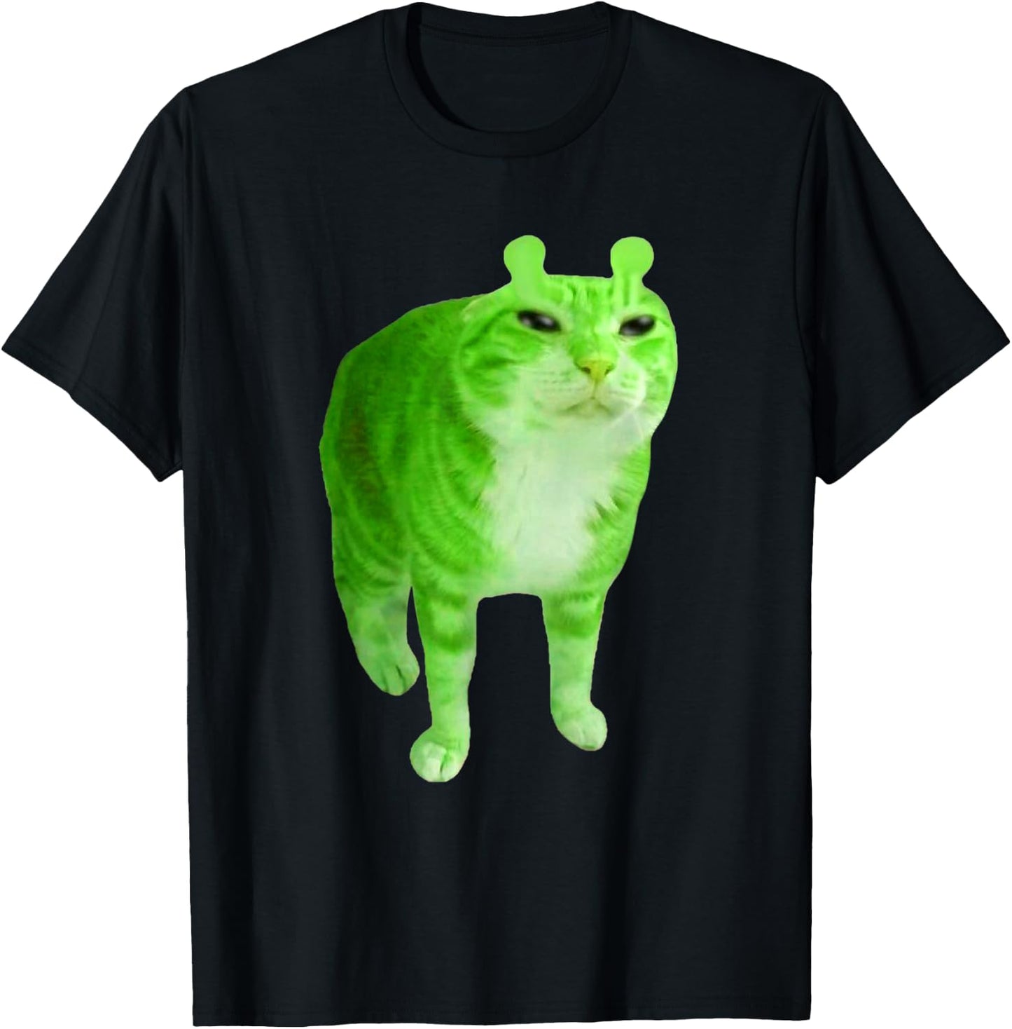 Gnarp Cat Silly Alien Cat Meme Brainrot Meme Funny Silly Cat T-Shirt - T-Shirt | Black