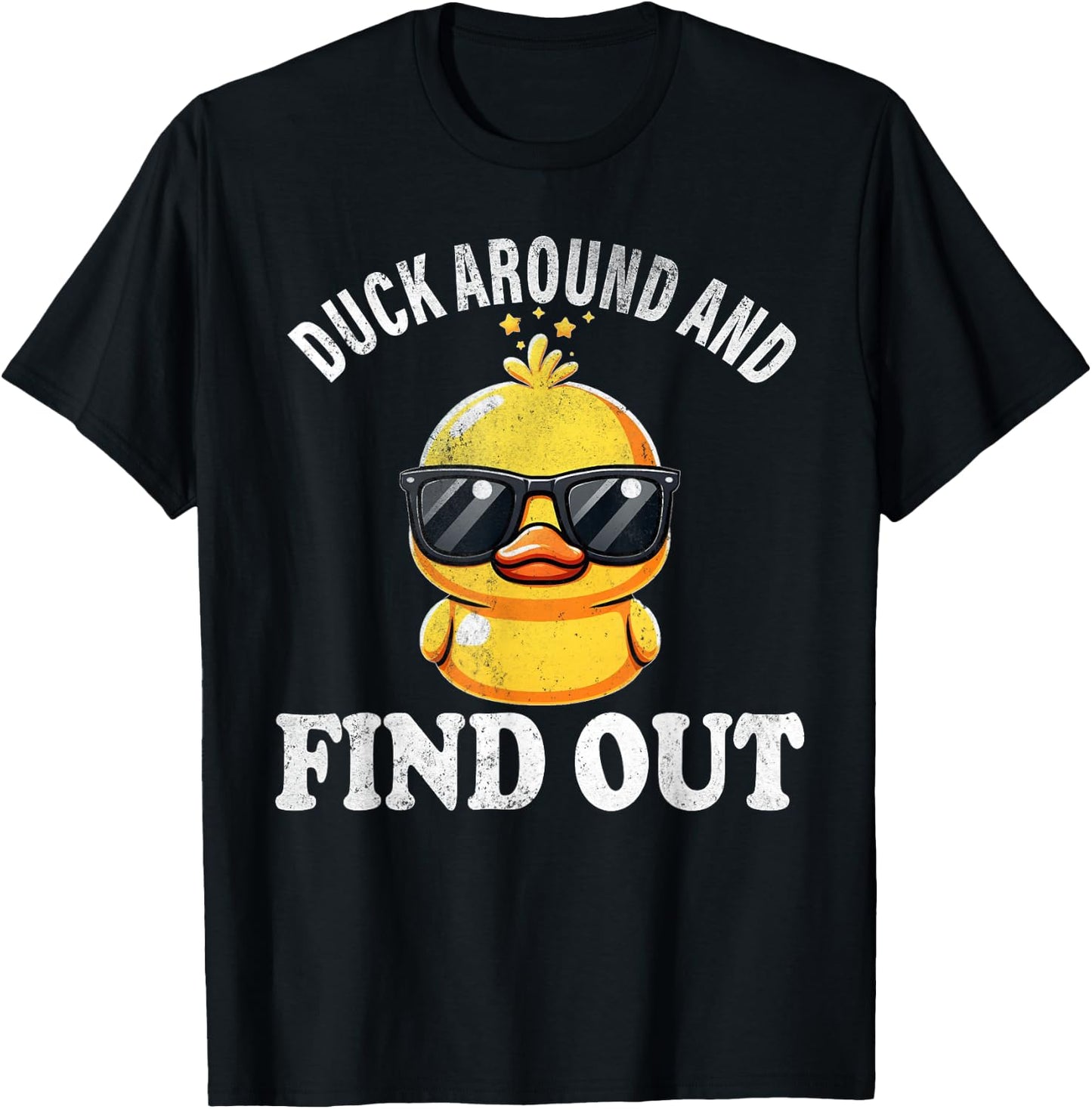 Duck Around and Find Out Funny Graphic Men Duck Lovers T-Shirt - T-Shirt | Black
