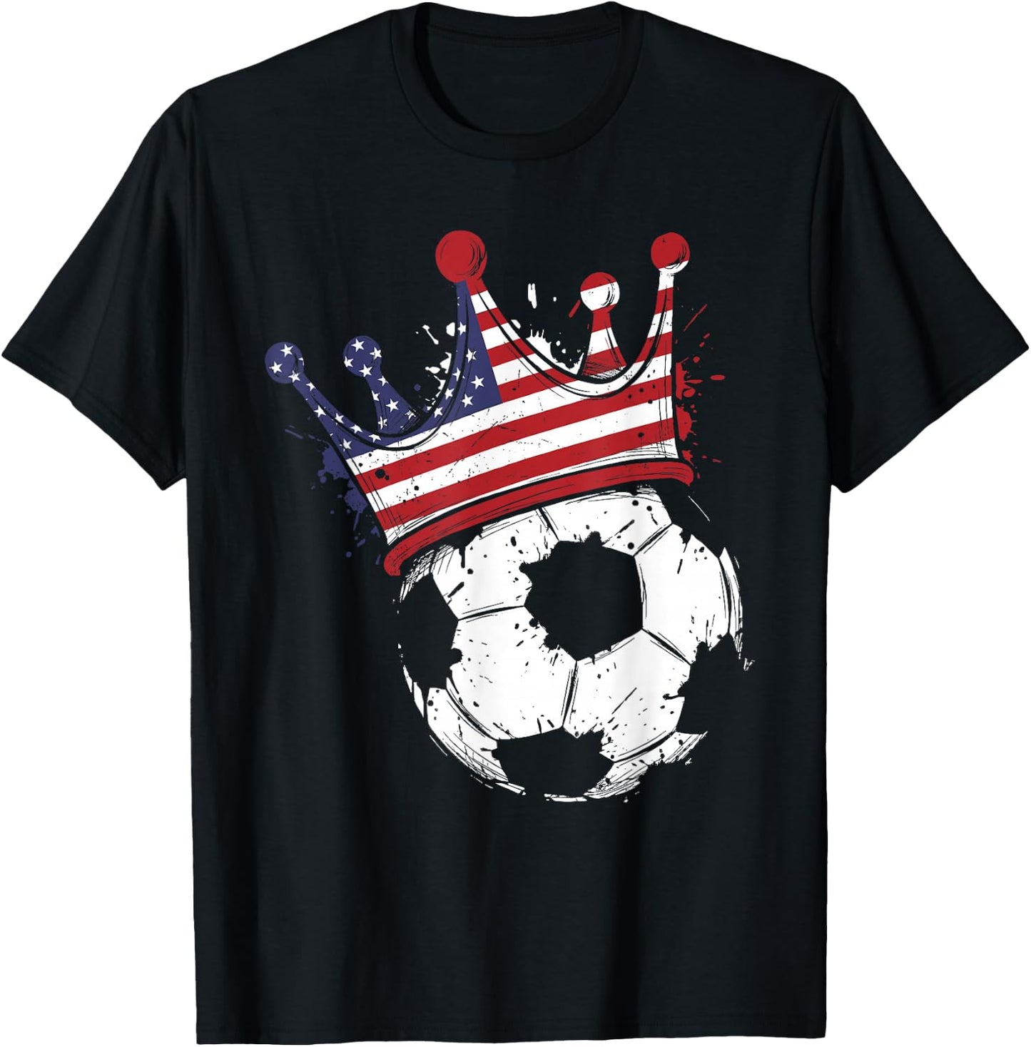 American Flag Novelty USA T-Shirt - T-Shirt | Black