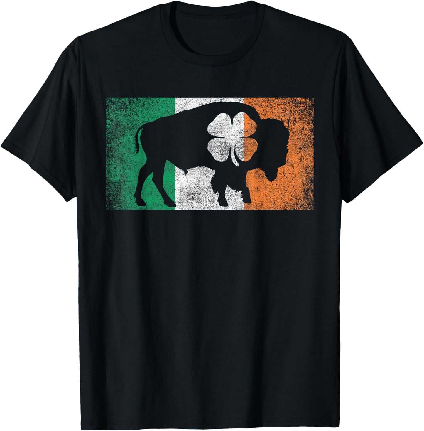 Buffalo - Shamrock St. Patrick's Day Irish Flag T-Shirt - T-Shirt | Black