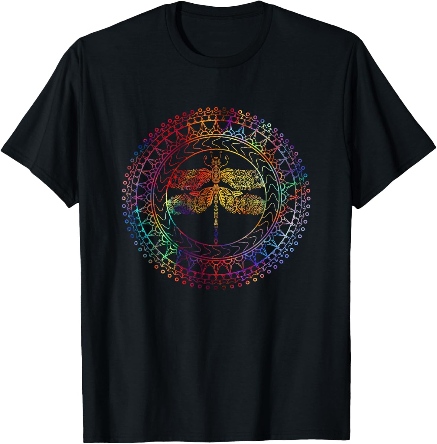 Fuzzy Blindspot Women's Dragonfly Spirit Animal , Black, Small T-Shirt - T-Shirt | Black